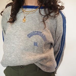 Vintage grey and blue sweatshirt